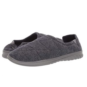 New Men's Dearfoams Heathered Knit Closed Slippers Size Large 11/12